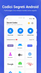 Codici segreti e hack mobili screenshot