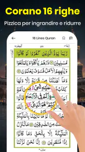 Corano: 16 righe per pagina screenshot