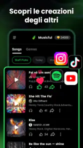 Crea canzoni con IA - Musicful screenshot