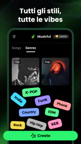 Crea canzoni con IA - Musicful screenshot