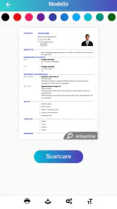 Curriculum vitae, CV Europeo screenshot