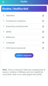 Curriculum vitae, CV Europeo screenshot