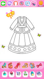 Dress Coloring Game Glitter 1