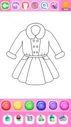 Dress Coloring Game Glitter 2
