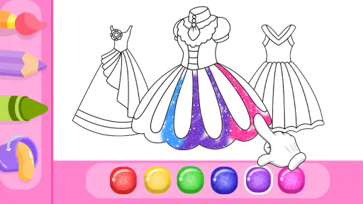 Dress Coloring Game Glitter 5