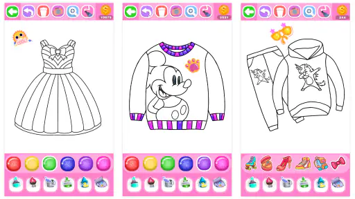 Dress Coloring Game Glitter 6