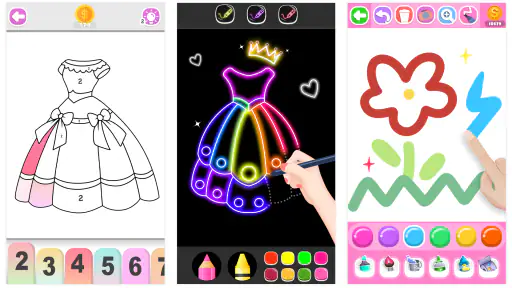 Dress Coloring Game Glitter 7