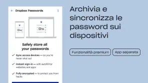 Dropbox: Backup di Foto e File screenshot