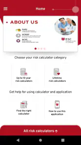 ESC CVD Risk Calculation screenshot