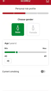 ESC CVD Risk Calculation screenshot
