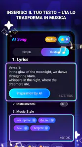 Generatore di Canzoni AI screenshot