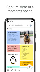 Google Keep: note ed elenchi screenshot