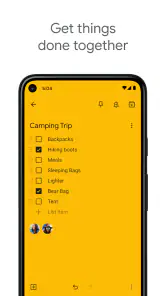 Google Keep: note ed elenchi screenshot