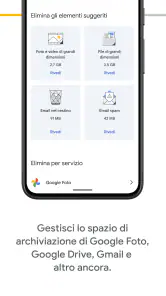Google One screenshot