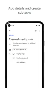 Google Tasks screenshot
