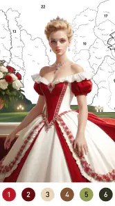 Gown Color by Number Book screenshot