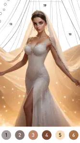 Gown Color by Number Book screenshot