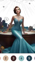 Gown Color by Number Book 6