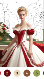 Gown Color by Number Book 7
