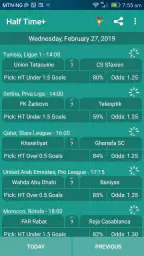 Half Time Plus 1