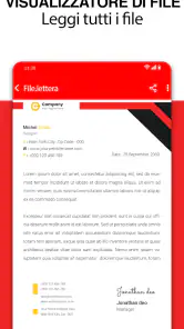 Lettore di tutti i documenti: screenshot