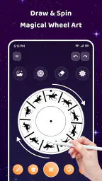 Magic Wheel - Spin Art Drawing 1