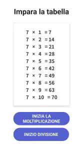 Matematica Bambini - Tabelline screenshot