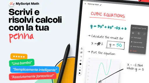 MyScript Math: calcola,traccia 8