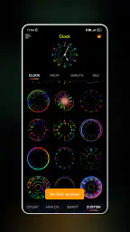 Neon Clock Wallpaper 3