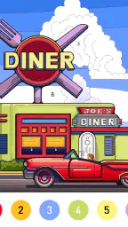Nostalgia Color by number game 8