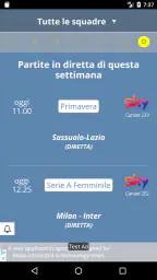 Partite in tv | Palinsesto 1