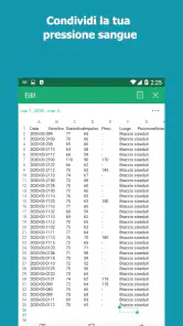 Pressione Sanguigna arteriosa screenshot