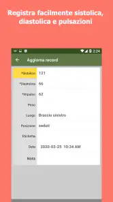 Pressione Sanguigna arteriosa screenshot