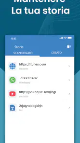 Scanner e generatore codici QR screenshot