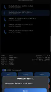 Shelly BLE Debug screenshot