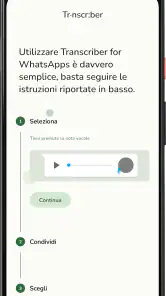 Transcriber per WhatsApp screenshot