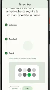 Transcriber per WhatsApp screenshot