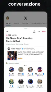 X (Precedentemente Twitter) screenshot