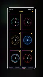 Neon Clock Wallpaper 1