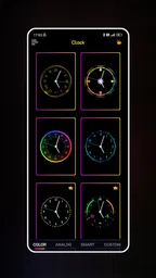 Neon Clock Wallpaper 4