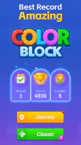 カラーブロック：脳トレパズル(ColorBlock) screenshot