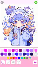 Cute Drawing : Anime Color Fan 2