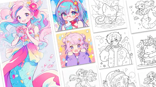 Cute Drawing : Anime Color Fan 6