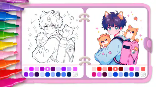 Cute Drawing : Anime Color Fan 7
