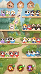 Cutie Sort: 猫 ソート 猫 色 並べ替え 3