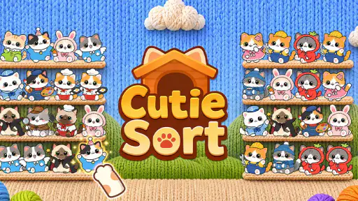 Cutie Sort: 猫 ソート 猫 色 並べ替え 8