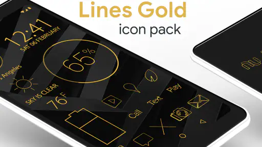Lines Gold Pro - Icon Pack 1