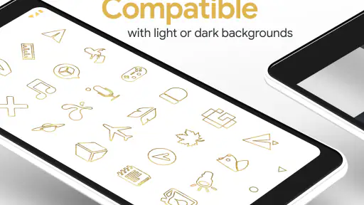 Lines Gold Pro - Icon Pack 3