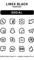 LineX Black Icon Pack 3