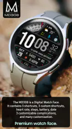 MD308 Digital watch face 3